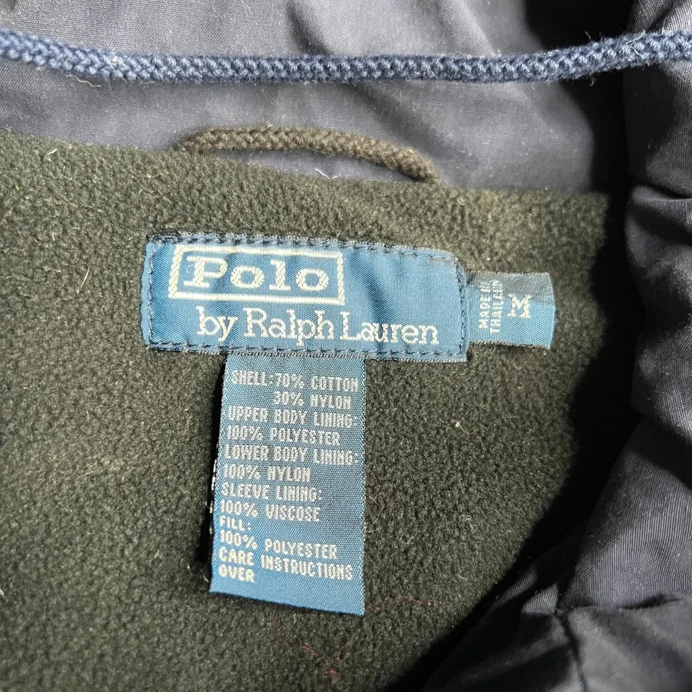 Polo Ralph Lauren Mens Navy Blue Hooded Field Jacket Parka Size Medium